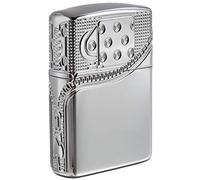 Zippo Briquet tempête - Zipper, Chrome poli miroir, MultiCut - Rechargeable - Réutilisable - Design coupe-vent - Boîte cadeau - Fabriqué aux États-Unis