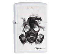 Zippo Briquet Zippo Spazuk Masque à gaz, Blanc Mat