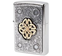 Zippo 207 Nœud Celtique Street Chrome Briquet, Argent, Taille Unique