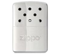Zippo Chauffe Main - Chaufferette - 12 Heures De Chaleur - Rechargeable avec De L’Essence À Briquet - Réutilisable - Chrome Poli Brillant