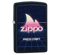 ZIPPO - Design de Jeu - Noir Mat - Image en Couleur - Briquet tempête, Rechargeable, dans Une boîte Cadeau de qualité