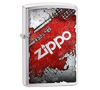 ZIPPO - Design Zippo, Color Image, Chrome Brushed - Briquet tempête, Rechargeable, dans Un boîte Cadeau