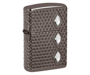 Zippo Diamond Pattern Design Armor Black Ice Pocket Lighter
