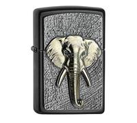 Zippo - Elefant Tri Colour Emblem - Gray Dusk - Essence Briquet Coupe-Vent, Rechargeable, dans Une boîte Cadeau de Haute qualité 2006482