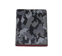 Zippo - Étui À Cartes En Cuir, Gris Camouflé, Étui À Cartes Bancaires Pour Homme Et Femme, 6 Fentes À Cartes, 2 Inserts, 1 Insert À Carte D’identité