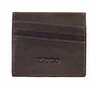 Zippo - Étui À Cartes En Cuir, Moka, Étui À Cartes Bancaires Pour Homme Et Femme, 5 Fentes À Cartes