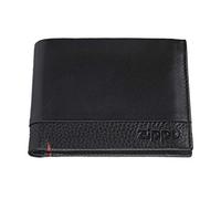 Zippo - Étui À Cartes En Cuir Nappa, Noir, Étui À Cartes De Crédit Pour Homme Et Femme, 4 Fentes À Cartes, 1 Insert, 1 Compartiment À Pièces, 1 Insert À Carte D’identité