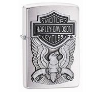 Zippo Feuerzeug 60001207 H-D Eagle Emblem Made in USA Brushed Chrome lighter