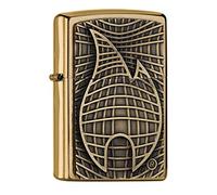 Zippo "Flame Laiton brossé Emblème Briquet