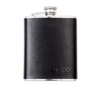 Zippo Flasque en acier inoxydable gainée en cuir – Moka 177 ml