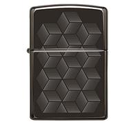 Zippo - Geometric Box Design, Laser Fancy Fill - High Polish Black - Briquet, Rechargeable, dans Une boîte Cadeau de Haute qualité 60005916 Taille Unique