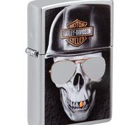Zippo - Harley-Davidson®, Color Image - High Polish Chrome - Essence Briquet Coupe-Vent, Rechargeable, dans Une boîte Cadeau de Haute qualité