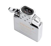 Zippo Briquet à Arc Rechargeable, Insert sans Flamme pour cigares, Cigarettes, Bougies, pour étui à Briquet Zippo, Briquet électrique pour Pipe à Tabac et cigares, Briquet sans Flamme, argenté