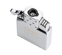 Zippo Insert de briquet torche au butane, insert pour cigares, cigarettes, bougies avec flamme réglable, pour Zippo Étui à briquet, rechargeable au butane pour pipe à tabac et cigares, à utiliser avec Zippo Butane Fuel Argent