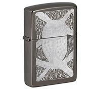 ZIPPO - John Smith Gumbula Design, Laser Engrave - Black Ice® - Briquet, Rechargeable, dans Une boîte Cadeau de Haute qualité