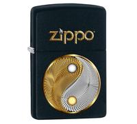 Zippo Lighter Abstract Ying Yang Noir