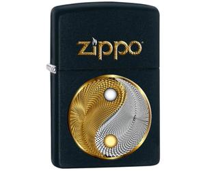 Zippo Lighter Abstract Ying Yang Noir