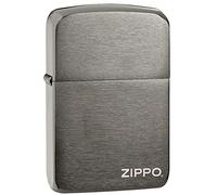 Zippo - Logo - Black Ice 1941 Replica - Essence Briquet Coupe-Vent, Rechargeable, dans Une boîte Cadeau de Haute qualité