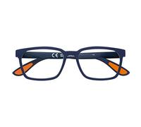 Zippo Lunettes de lecture à touche Soft Touch, faites avec un cadre de lignes douces, idéale pour les hommes et les femmes, dioptre +3,50, couleur bleue, vente aux enchères orange interne