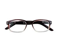 Zippo Lunettes de lecture de, faite avec un cadre de lignes douces, idéale pour les hommes et les femmes, dioptre +2.00, couleur brune ombragée