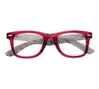 Zippo Lunettes de lecture de, faite avec un cadre de lignes douces, idéale pour les hommes et les femmes, dioptre +2.00, couleur rouge, tiges justes