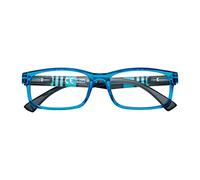 Zippo Lunettes de lecture de, faite avec un cadre de lignes douces, idéale pour les hommes et les femmes, dioptrie +1,00, couleur bleue, tiges rayées