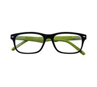 Zippo Lunettes de lecture de, faites avec un cadre de lignes douces, idéale pour les hommes et les femmes, dioptrie +3,50, couleur noire, tiges vertes