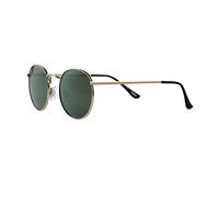 Zippo Lunettes de soleil homme et femme, monture or et vert, polarisées, design années 1920, monture métal, oculaire polycarbonate