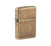 Zippo - Modèle de Base - Antique Brass - Essence Briquet Coupe-Vent, Rechargeable, dans Une boîte Cadeau de Haute qualité 60001567 Normal