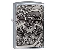 Zippo Moteur HD Drapeau Coupe-Vent léger - Street Chrome