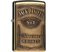 ZIPPO Original Briquet Regular / Laiton Poli Emblème Jack Daniels / Étui
