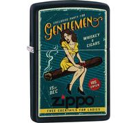 ZIPPO Original Briquet Regular / Noir Mat Cigar Girl ZIPPO / Boîte Cadeau