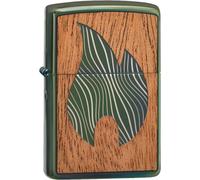 ZIPPO Original Briquet Regular / Wood Emblem Flamme Beidseitig / Boîte Cadeau