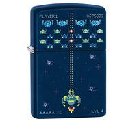 Zippo Pixel Game Briquet de Poche Bleu Marine Mat 49114 Taille Unique