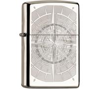 Zippo Pl Compass 60001008 Briquet,Chrome Briquet de Tempête Loisirs Boussole