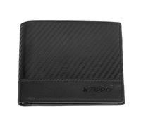 Zippo Portefeuille - Cuir - Noir - Portefeuille Femme Homme - Portefeuille avec Protection RFID - Aspect Carbone, Noir, 11,5 x 9,3 x 2,5
