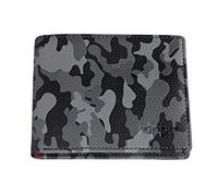 Zippo - Portefeuille En Cuir, Gris Camouflé, Porte-monnaie Anti-RFID, Compartiment À Pièces, Idéal Pour Cartes Bancaires Et Billets, Pour Homme Et Femme