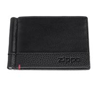 Zippo - Portefeuille En Cuir, Noir, Porte-monnaie Anti-RFID, Pince À Billets, Idéal Pour Cartes Bancaires Et Billets, Pour Homme Et Femme