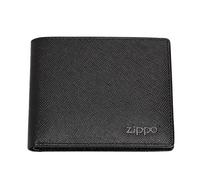 Zippo - Portefeuille En Cuir Saffiano, Noir, Porte-monnaie Anti-RFID, Idéal Pour Cartes Bancaires Et Billets, Pour Homme Et Femme