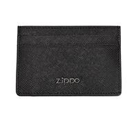 Zippo - Portefeuille En Cuir Saffiano, Noir, Porte-monnaie Anti-RFID, Pince À Billets, Pour Cartes Bancaires Et Billets, Pour Homme Et Femme