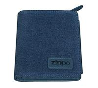 Zippo - Portefeuille En Denim, Bleu, Porte-monnaie Anti-RFID Pour Cartes Bancaires, Billets Et Pièces, Pour Homme Et Femme