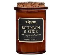 Zippo Spirit Candle - Bourbon & Spice - Verre Marron - 7 cm