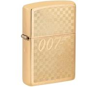 Zippo Textured James Bond 007™ Design Brushed Brass Pocket Lighter, Or