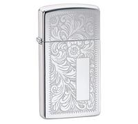 Zippo Veneziano Cromo Slim Briquet à Essence en Laiton