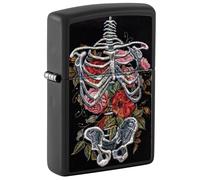 Zippo Windproof Lighter Noir Impression 3D Squelette Embroidery 60006891