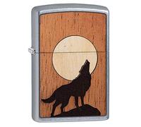 Zippo Woodchuck USA Briquets, Mixte, 49043, Street Chrome Howling Snake, Taille Unique