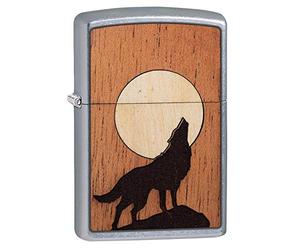 Zippo Woodchuck USA Briquets, Mixte, 49043, Street Chrome Howling Snake, Taille Unique