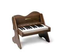 ZIPPY MAT Clavier de Piano pour Enfants, 25 Touches, Panneau de contrôle Tactile, Volume réglable, Mini Instrument de Musique éducatif, Jouet en Bois pour Tout-Petits, Filles et garçons (Noyer)
