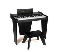 ZIPPY MAT Piano numérique pour enfants, 37 touches, instrument éducatif de musique, jouet en bois, pour filles et garçons (Noir Basic)