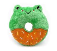 ZippyPaws Donutz Buddies Jouets interactifs pour Animaux de Compagnie - Jouet à Cacher, Jouet couineur coloré pour Chien, Grenouille